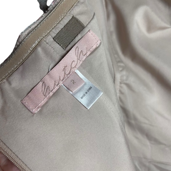 Anthropologie Hutch strapless floral metallic wide leg jumpsuit EC SZ2 - Picture 7 of 9